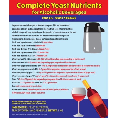 Complete Yeast Nutrients 1 kg