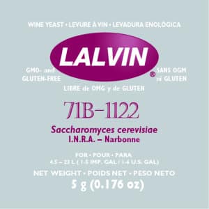 Lalvin Yeast 71B-1122 - 5 grams