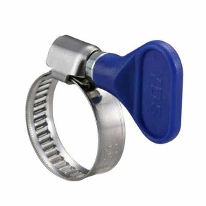 Butterfly Hose Clamp - Blue Stainless Steel - 5/16 inch