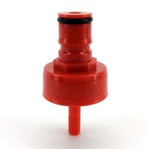 Carbonation and Line Cleaning Ball Lock Cap - Red