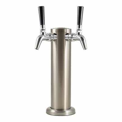 Stainless Steel Tower with 2 Stainless Steel Nukataps - Double