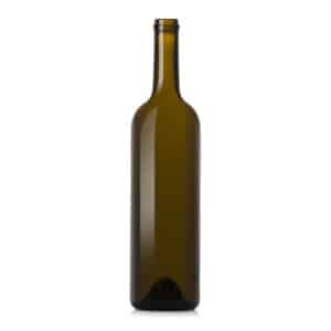 750 ml Cinnamon Brown Bordeaux Glass Wine Bottle - 10 pack