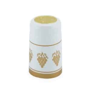 Heat Shrink Caps - White with Gold Grapes - 30 Pack